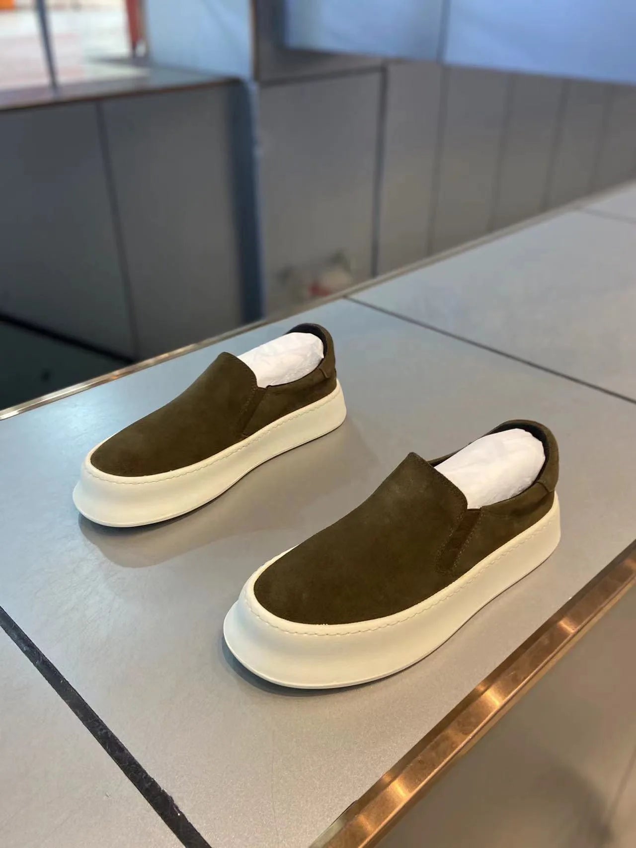 Men's Casual Slip-On Shoes | Comfortable Lightweight Leather Footwear