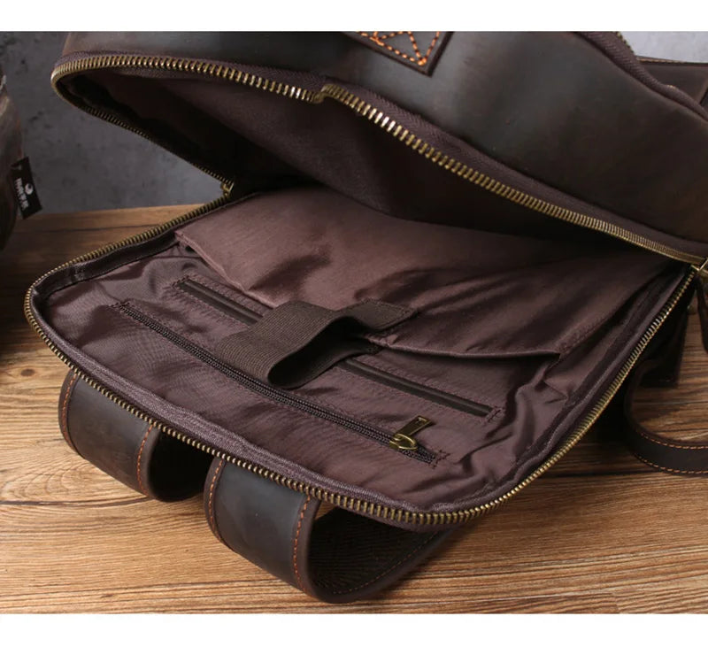 Vintage Genuine Leather Backpack for Men | Stylish Daily Rucksack