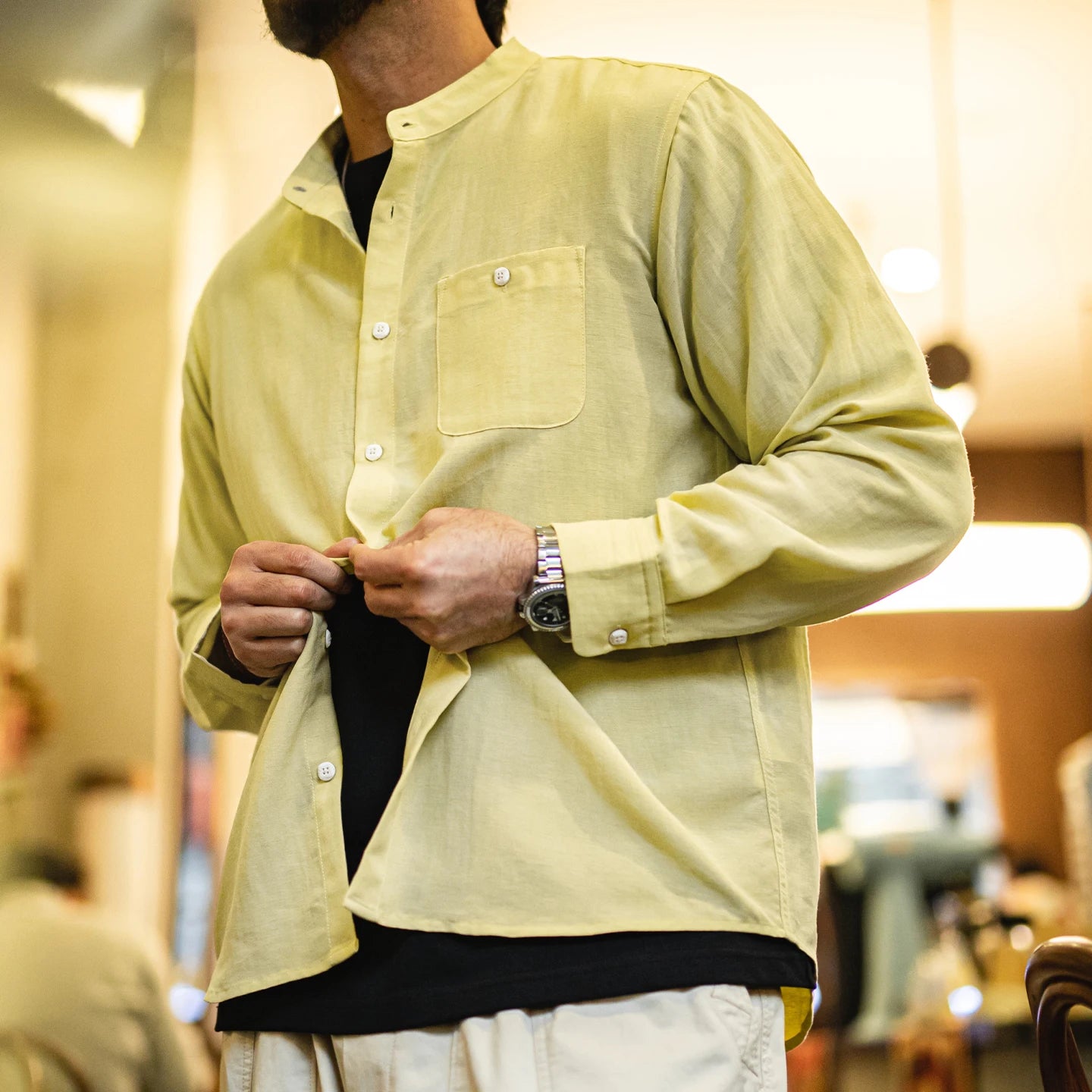 Men's Casual Spring Long Sleeve Shirt | Stylish Solid Color Blouse