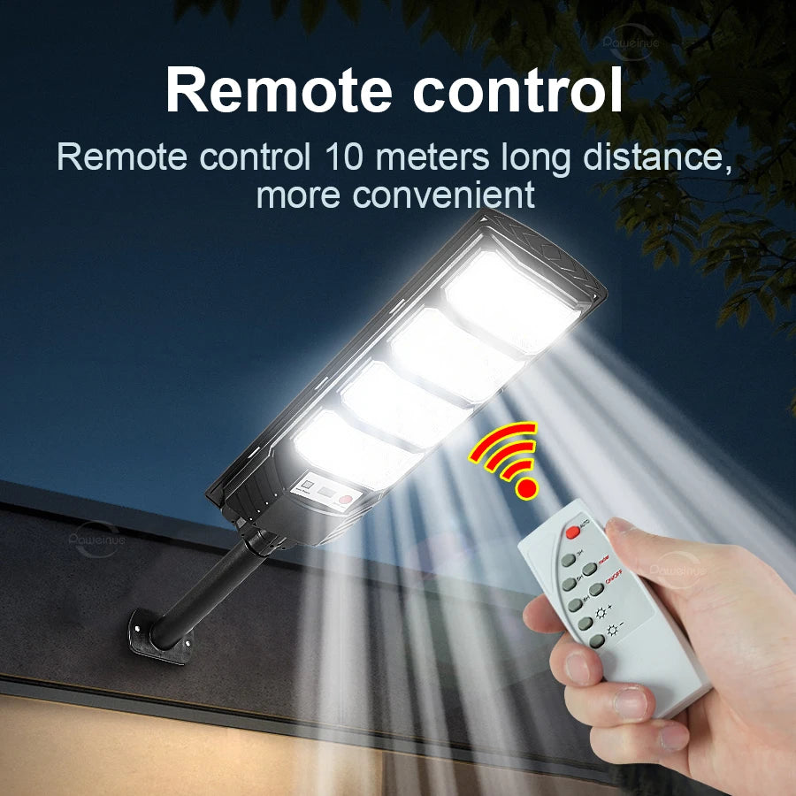 Potente foco LED solar con sensor de movimiento | Iluminación brillante
