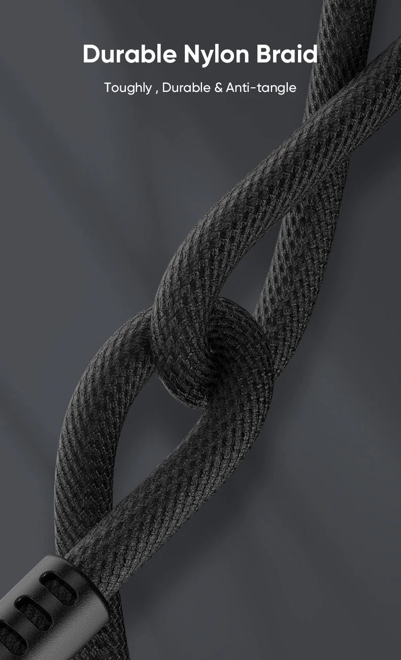540° Rotating USB C to Type C Fast Charging Cable | 240W, Braided