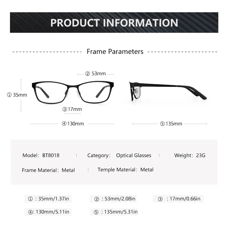 Stylish Women’s Rectangle Prescription Glasses | Anti-Blue Light Eyewear