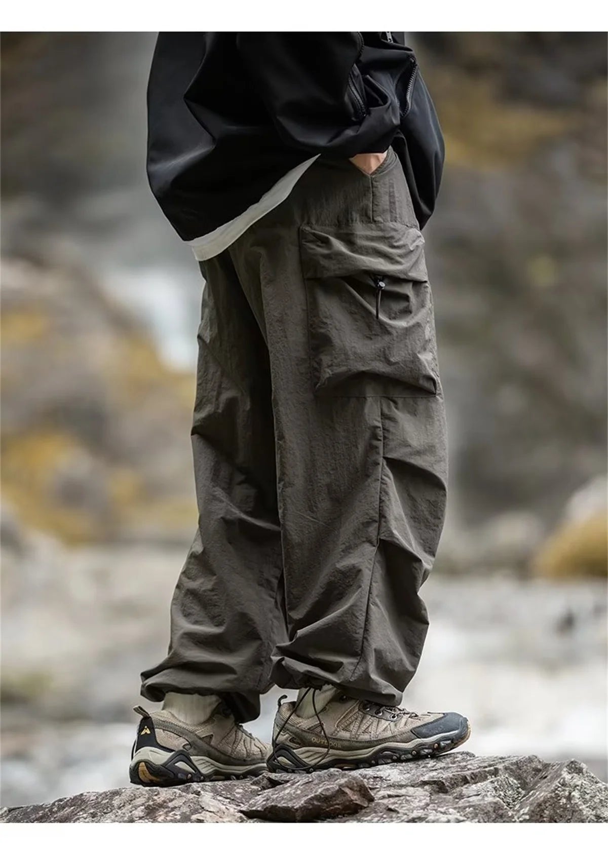 Men's Waterproof Hip Hop Cargo Pants | Stylish Casual Workwear