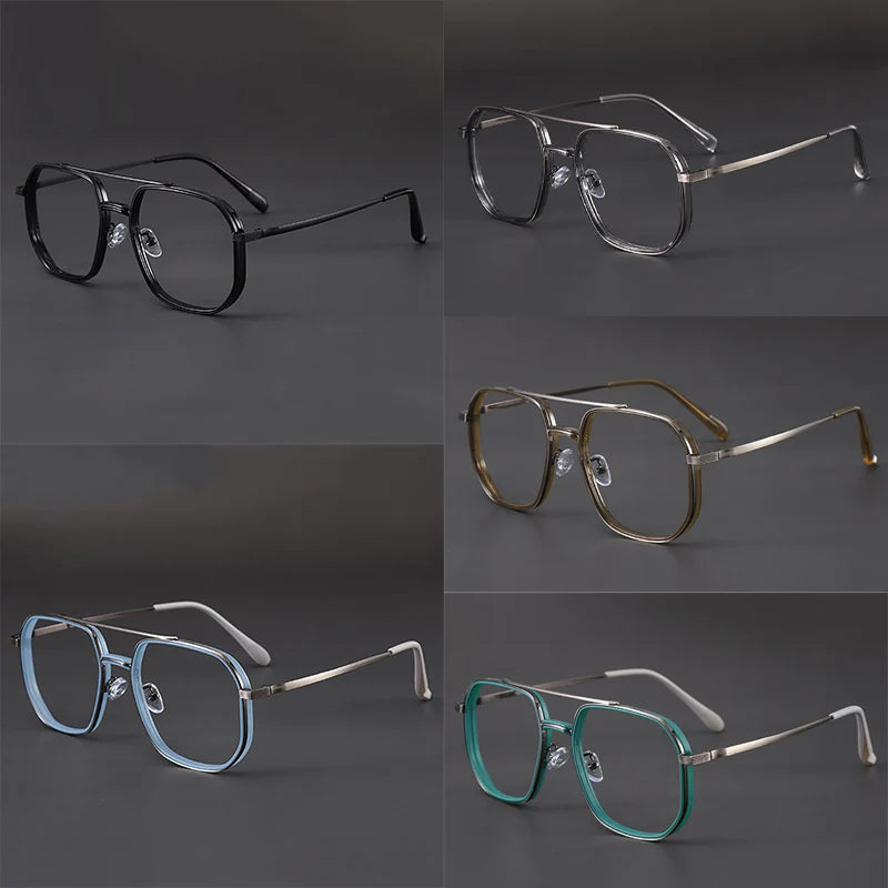 Fashion Double Beam Glasses Frame | Ultralight Anti Blue Light Eyewear