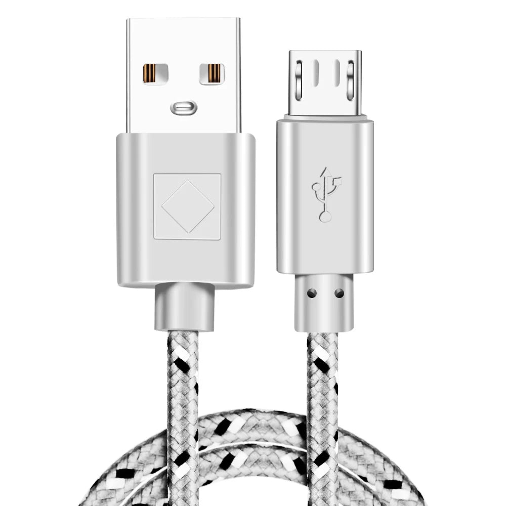 Nylon Braided Micro USB Cable | Fast Data Sync & Charger