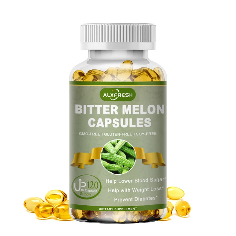Alxfresh Bitter Melon 2500mg | Non-GMO Vegan Gluten-free | Health Nutrition Supplement for Adult Old People