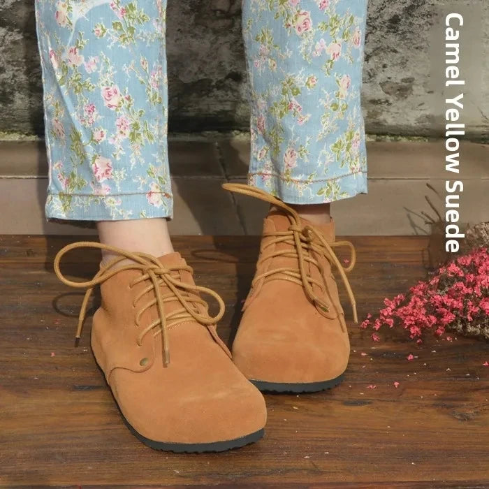 Handmade Genuine Leather High Top Women's Shoes | Stylish Casual Footwear
