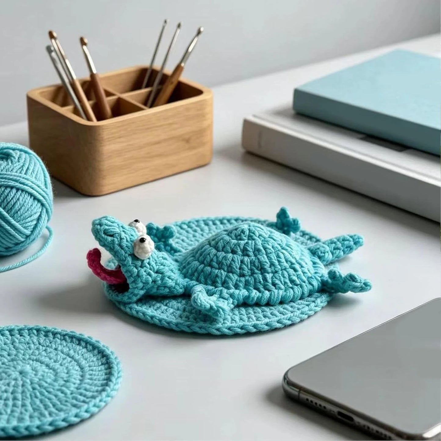 Creative Cartoon Lizard Coaster | Handmade Heat Resistant Mat