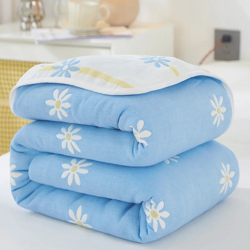 Breathable Summer Quilt | Multi-functional Cotton Towel Blanket