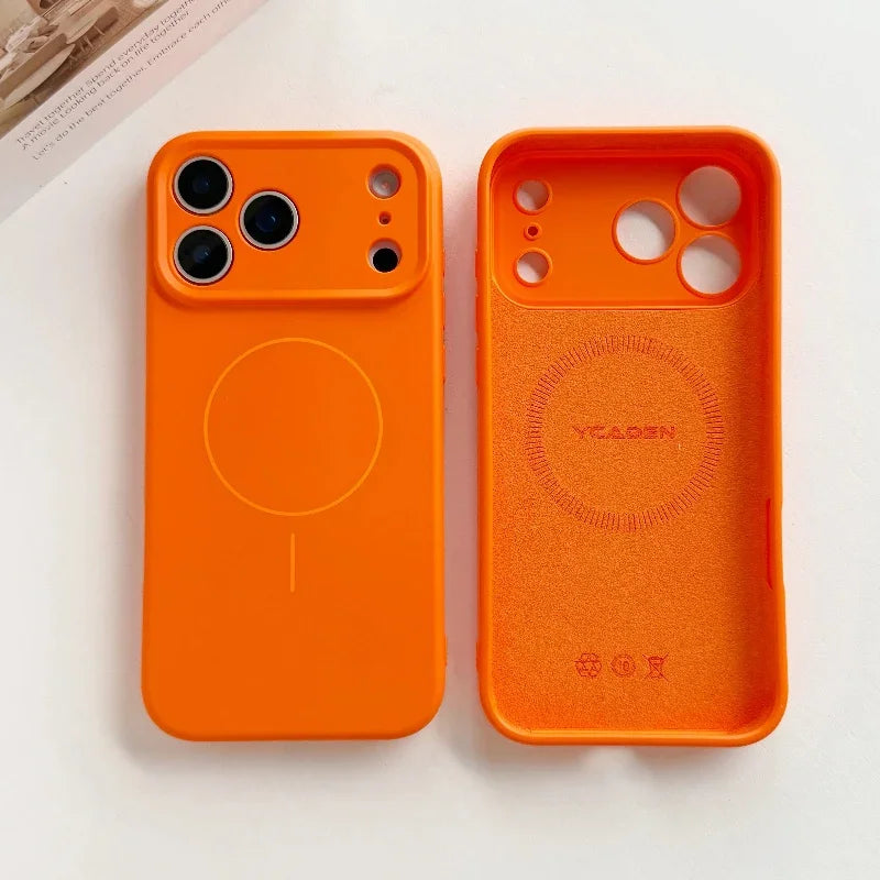 Liquid Soft Silicone MagSafe Magnetic Case for iPhone Models