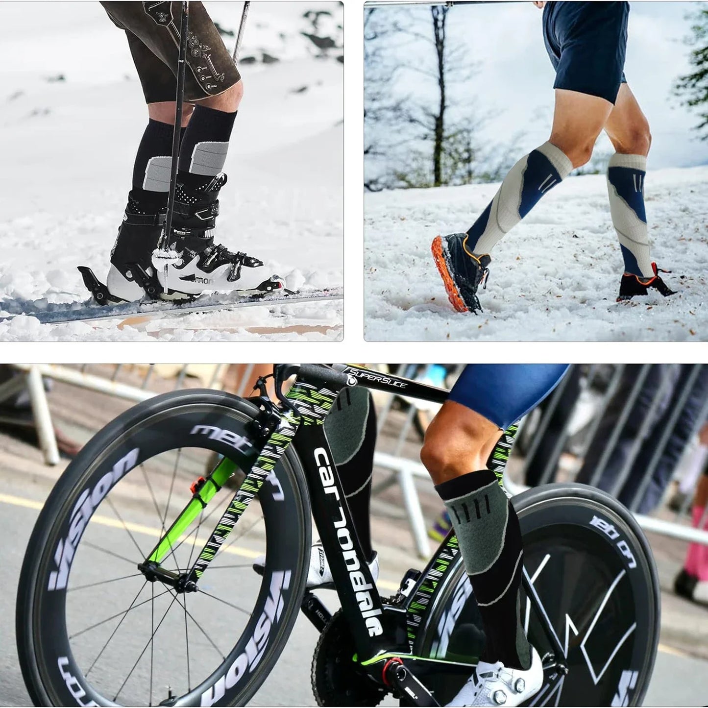 Winter Ski Cold Weather Knee-high Socks for Snow Sports