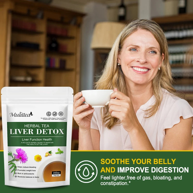 Liver Detox Tea with Dandelion Root, Milk Thistle & Turmeric