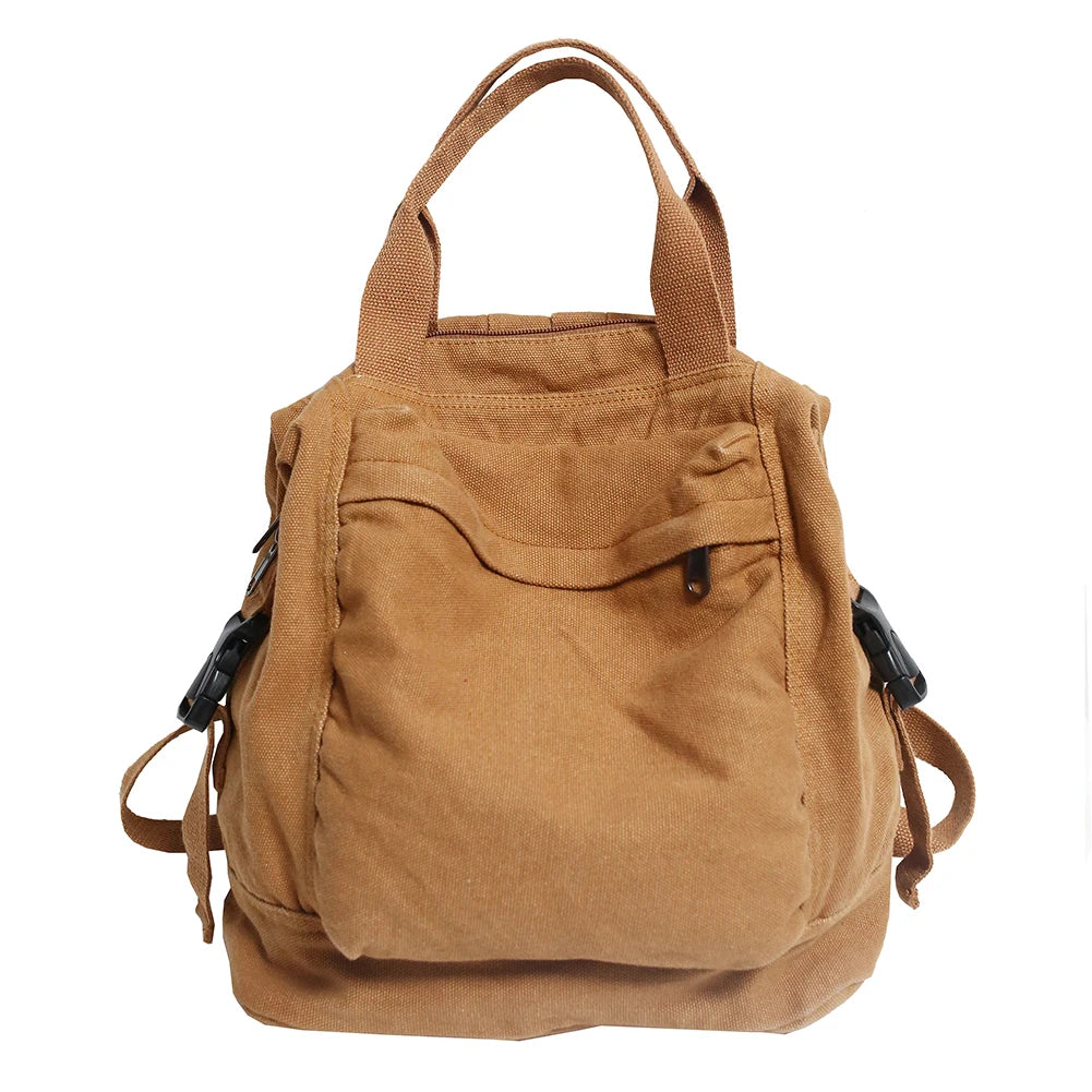 Vintage Canvas Backpack for Women | Stylish School Bag