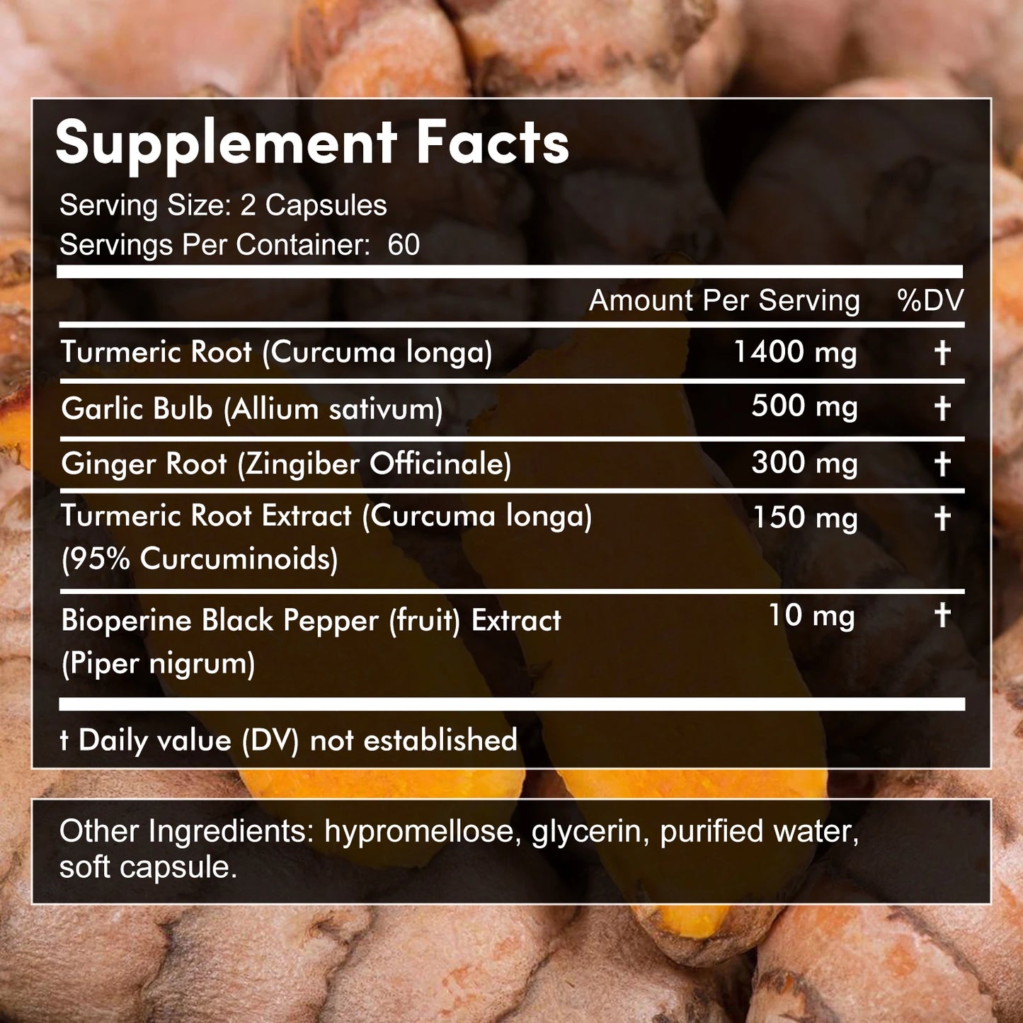 4-in-1 Turmeric Ginger Supplement for Joint & Immune Support