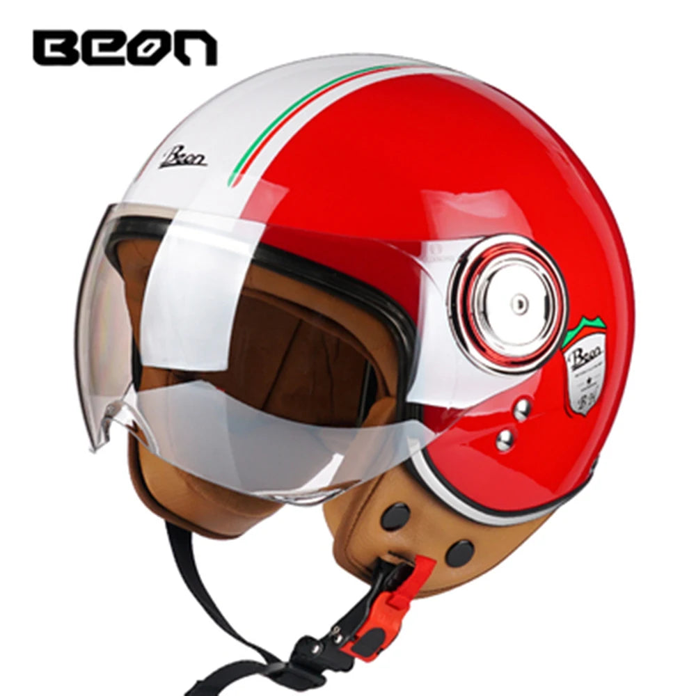 Vintage Open Face Motorcycle Helmet | Retro Style Protection Gear