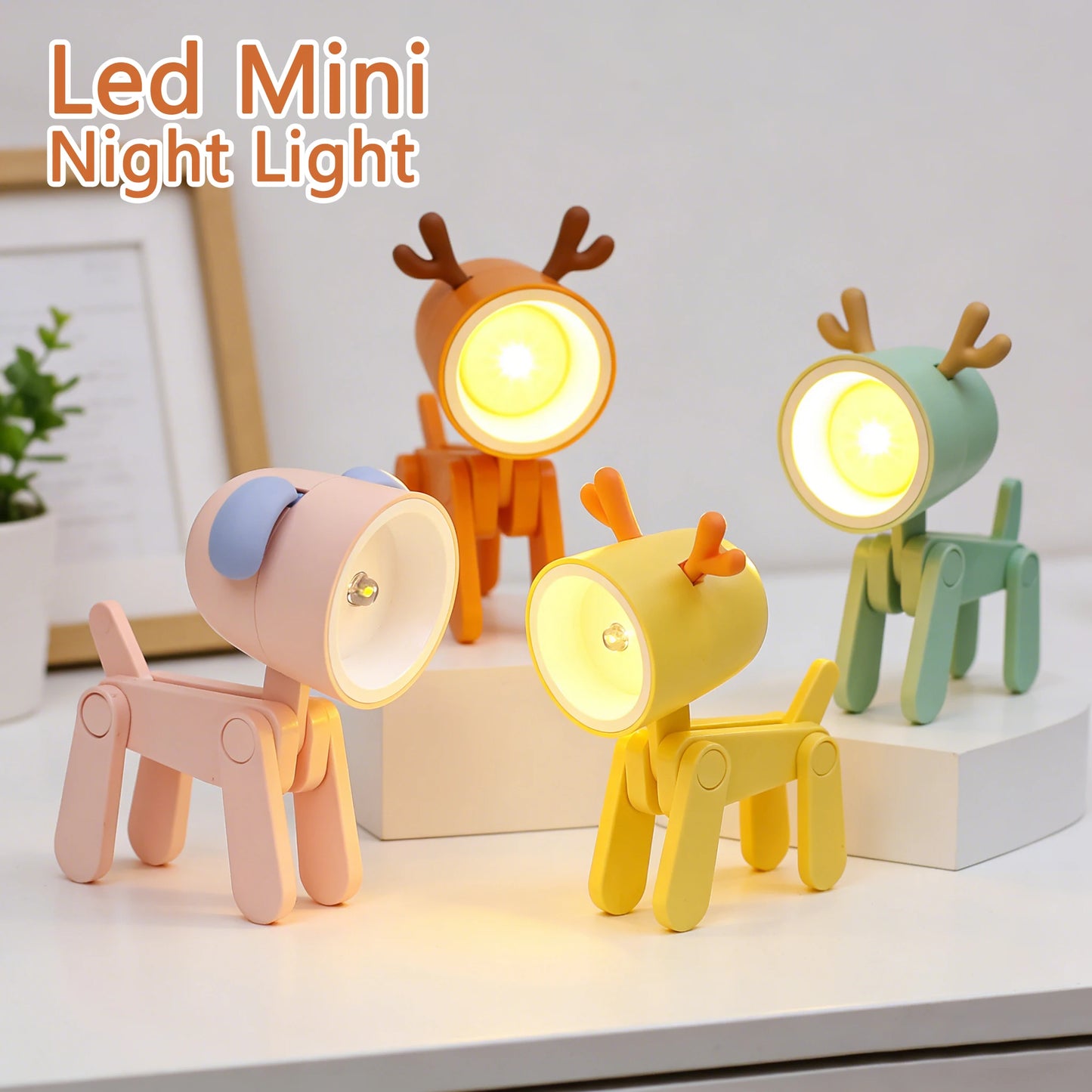 Cute Adjustable Cartoon Night Light for Kids' Bedroom Decor