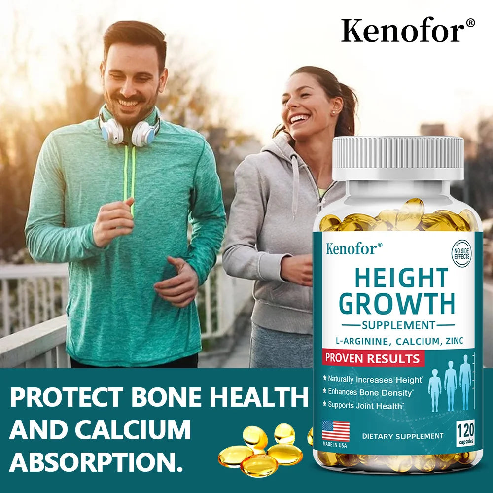 Natural Height Growth Calcium Vitamin D Capsules for Adults