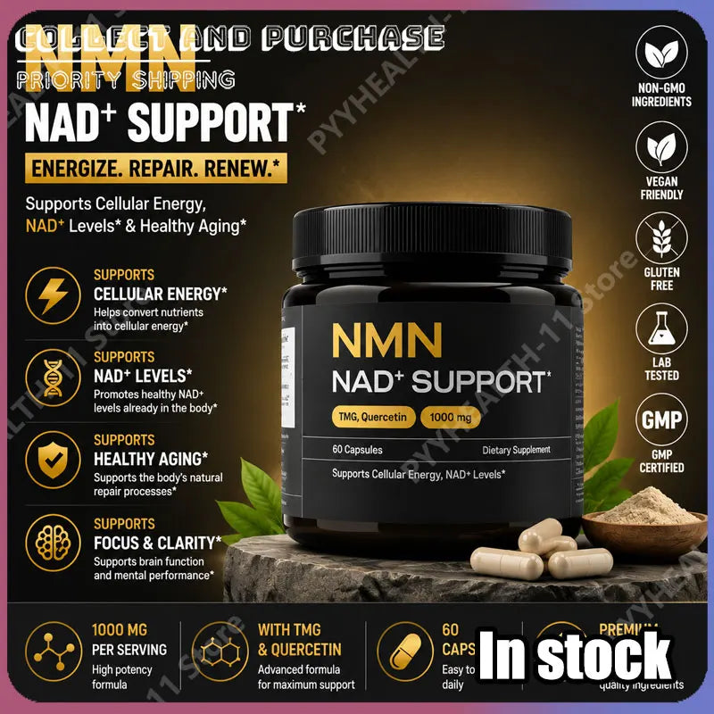 Premium NMN 1000 Mg Capsule Supplement for Energy & Vitality