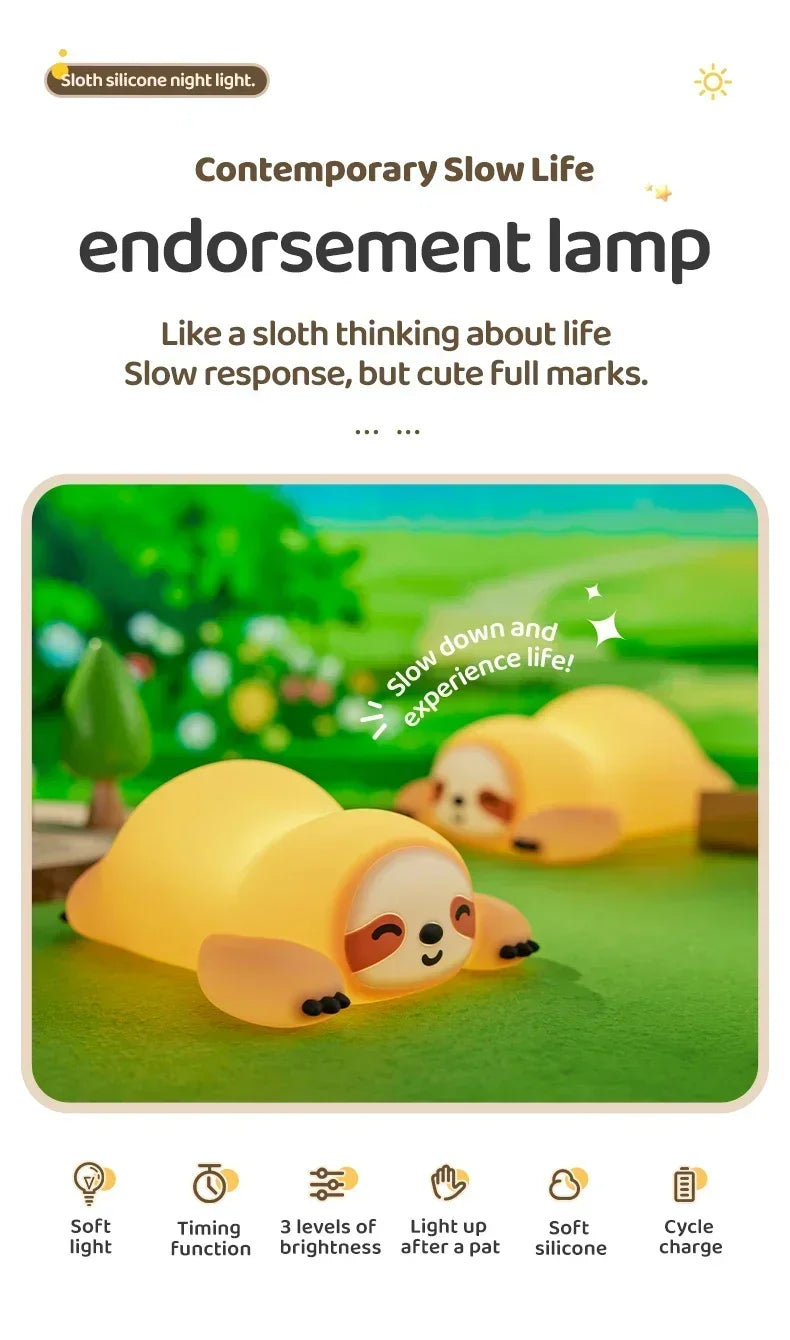 Cute Animal Silicone LED Night Light | Adorable Sleep Lamp