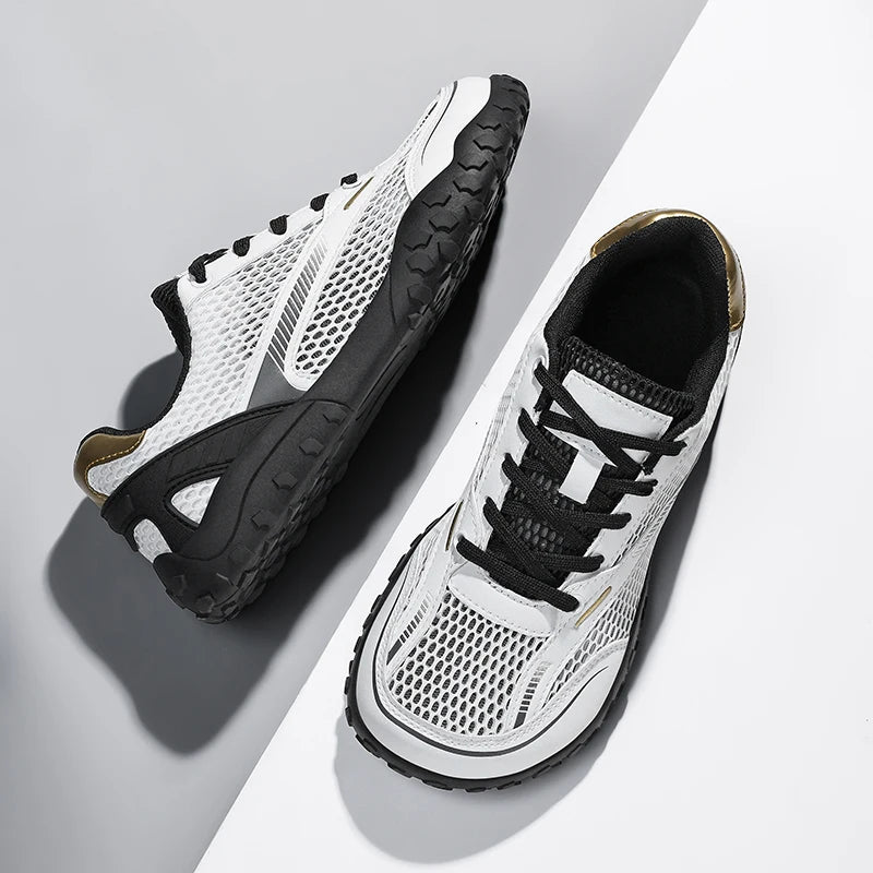 Casual Wide-Toe Men's Walking Sneakers | Breathable Comfort Shoes