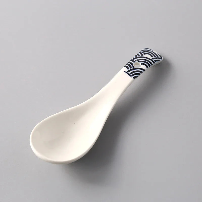 Ceramic Multi-Function Spoon | Japanese Style Tableware for Kitchen