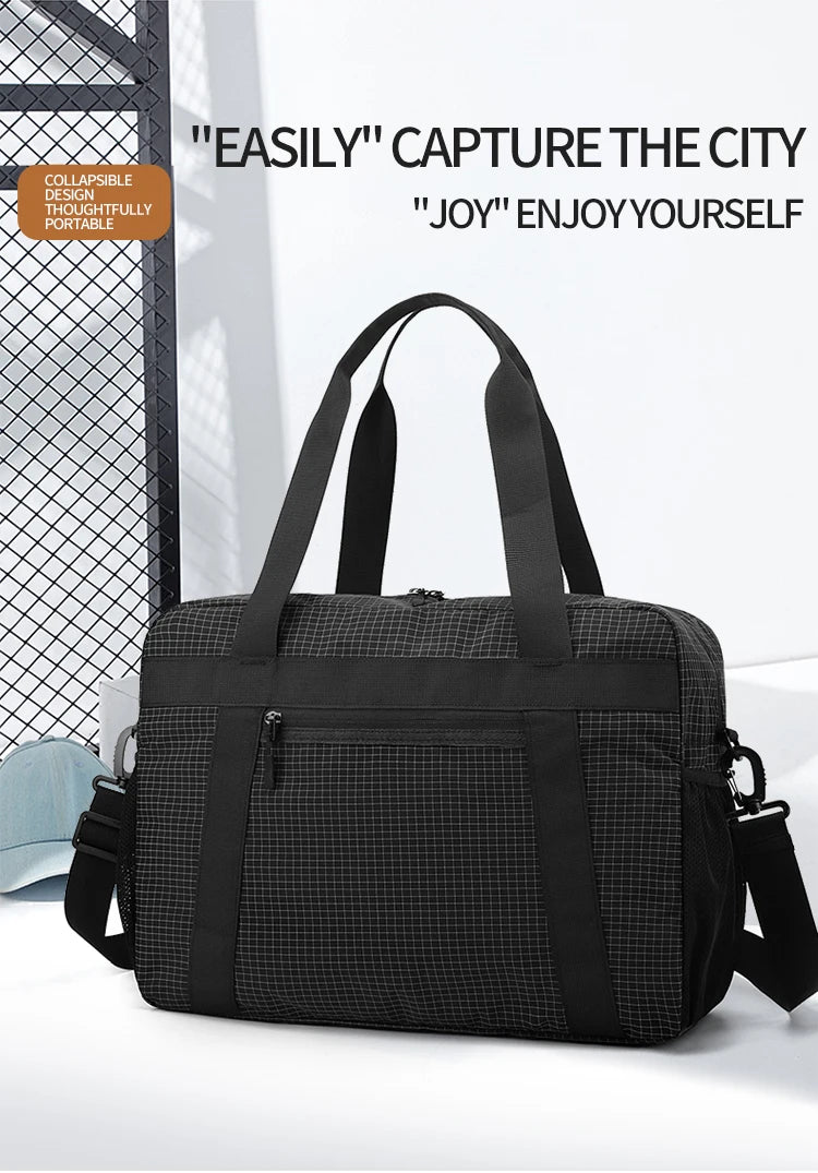 Large Capacity Nylon Tote Bag | Perfect for Travel & Gym