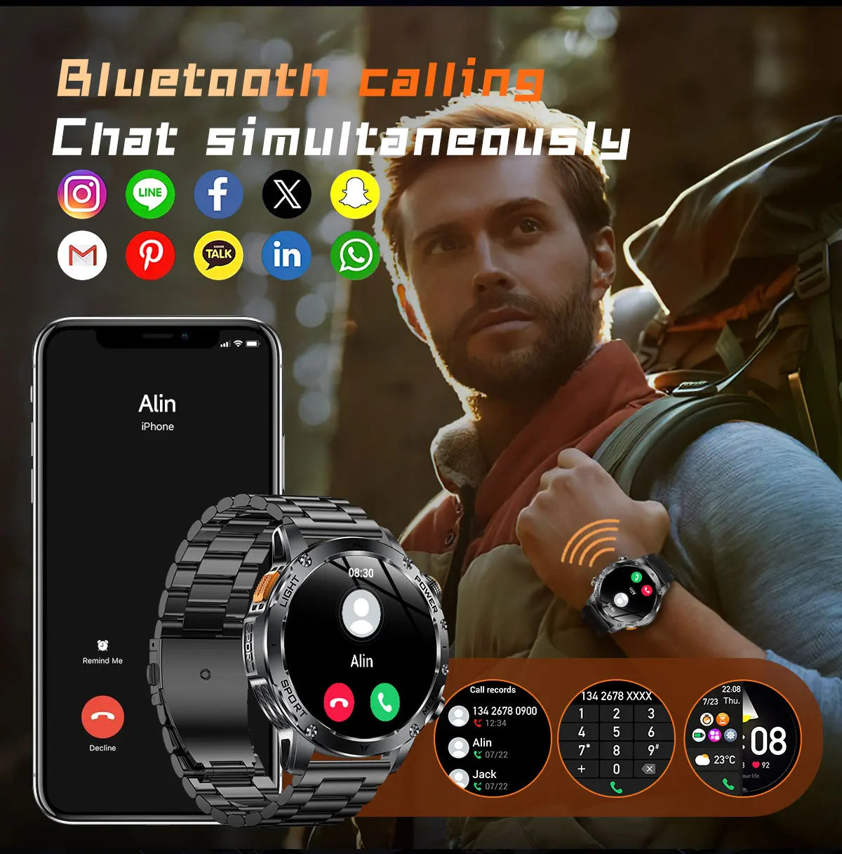Rugged Military Smart Watch with GPS | Ultimate Fitness Tracker