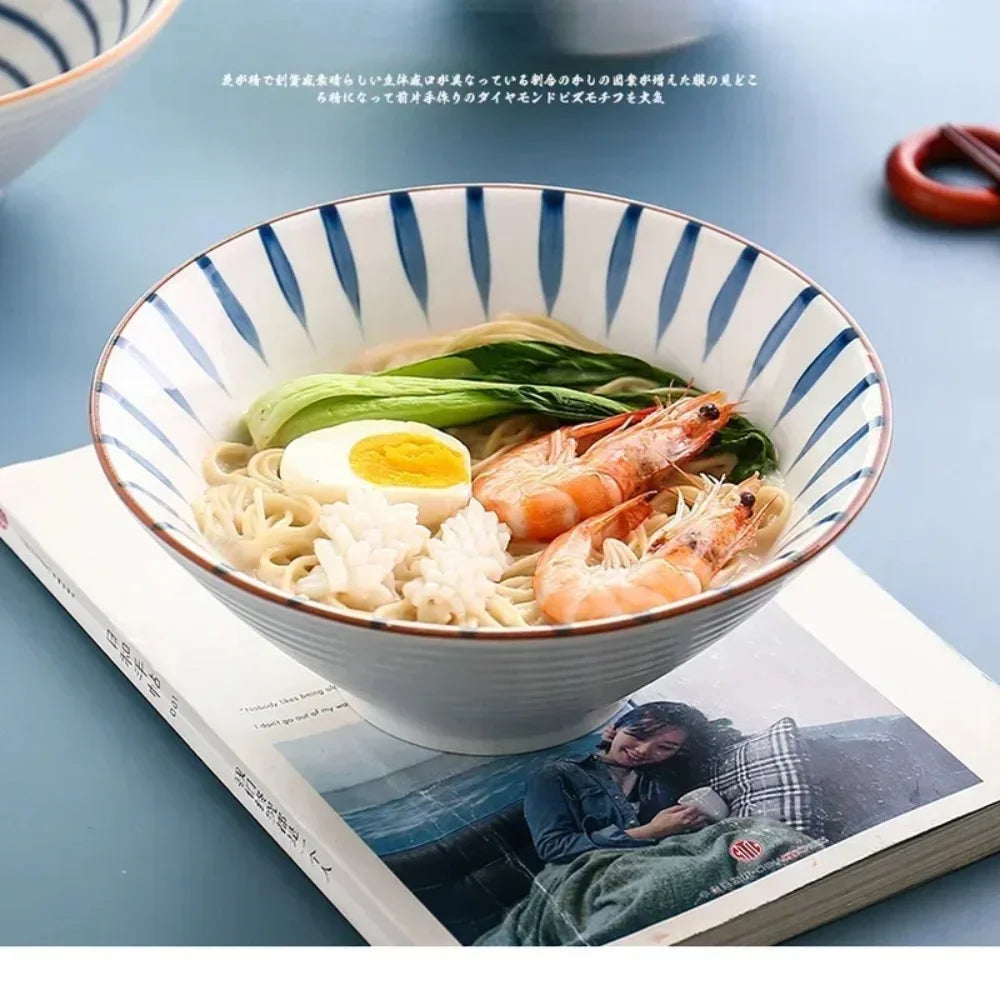 Japanese-style Ceramic Douli Bowl | Elegant Soup & Ramen Dish