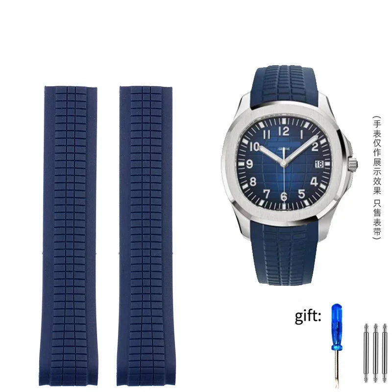 High Quality Soft Rubber Watch Band | 21mm Silicone Replacement Strap