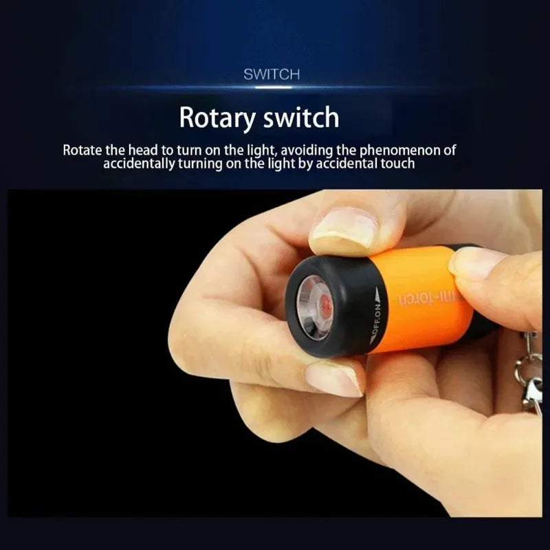 Waterproof Mini Keychain Flashlight | USB Rechargeable LED Light
