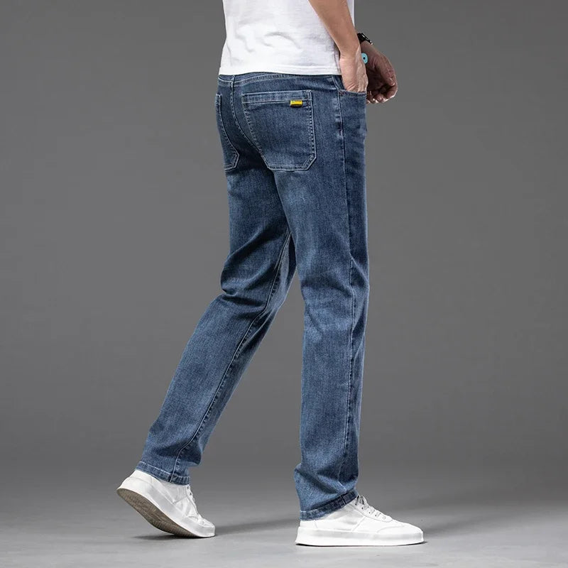 Men's Casual Loose-Fit Straight Jeans | Comfortable Everyday Denim