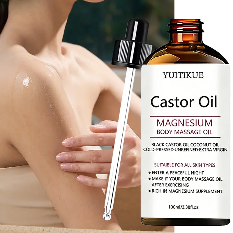Cold-Pressed Castor Oil & Magnesium Body Massage Oil, 100ml