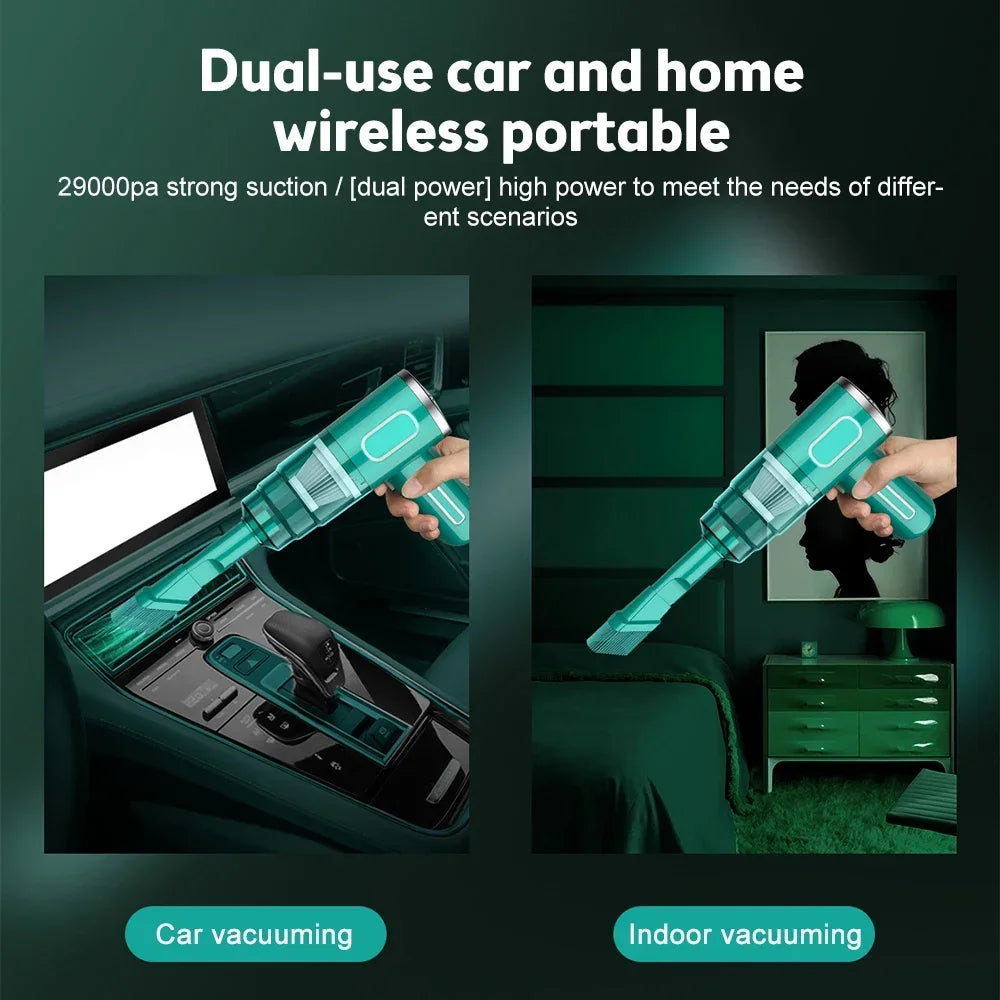 Powerful Wireless Car Vacuum Cleaner | Cordless Dual Use Mini Vacuum