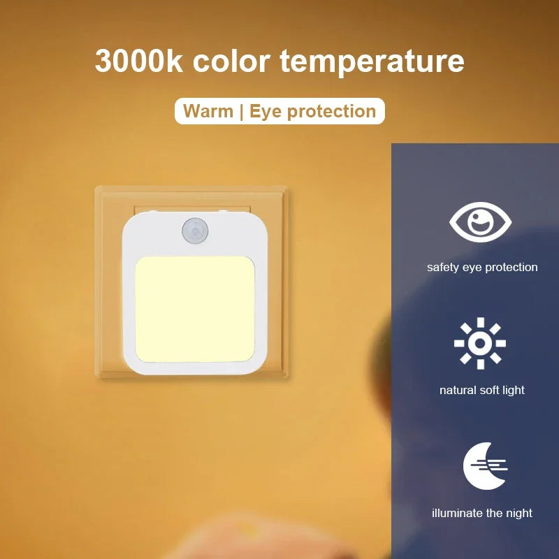 Motion Sensor LED Night Light | Wireless Bedside Lamp for Kids
