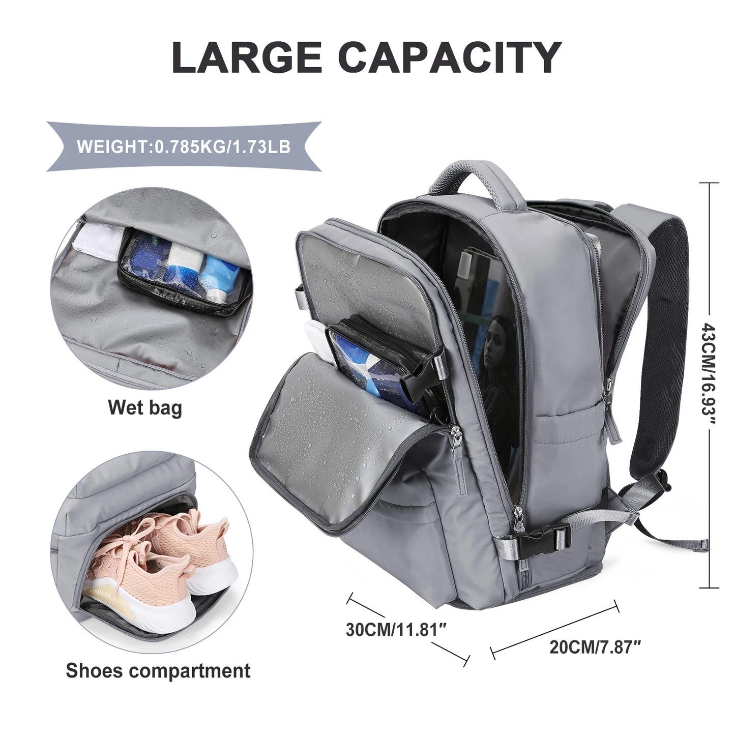 Large Capacity Cabin Backpack for Travel | Versatile & Stylish