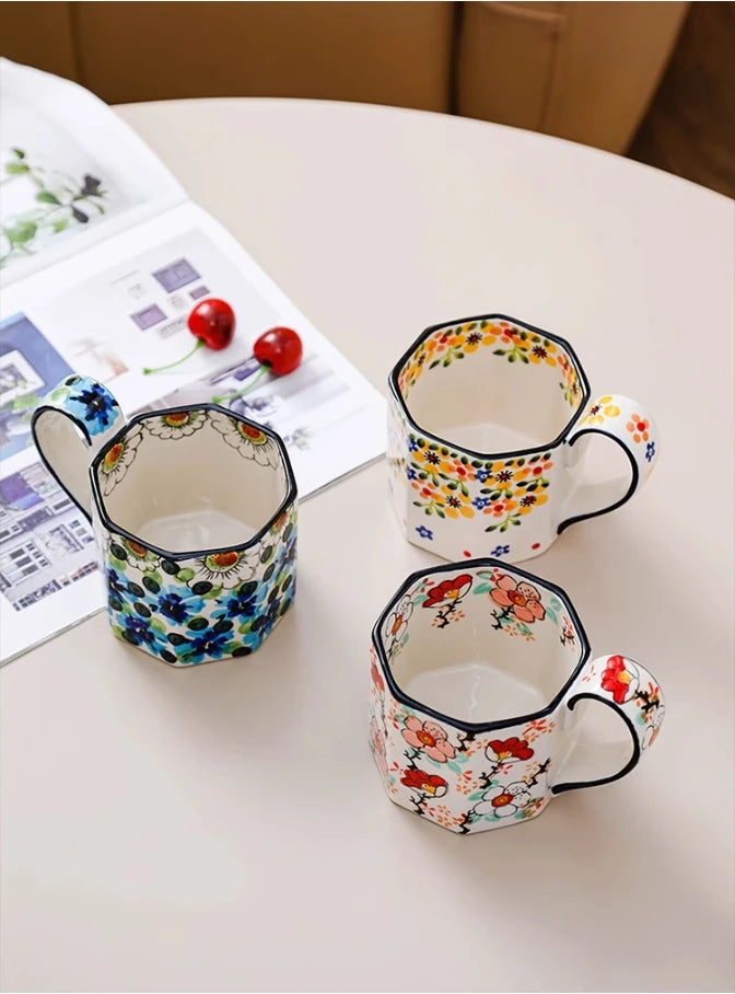 Retro Flower Mug | Stylish Ceramic Coffee & Tea Cup for All Occasions