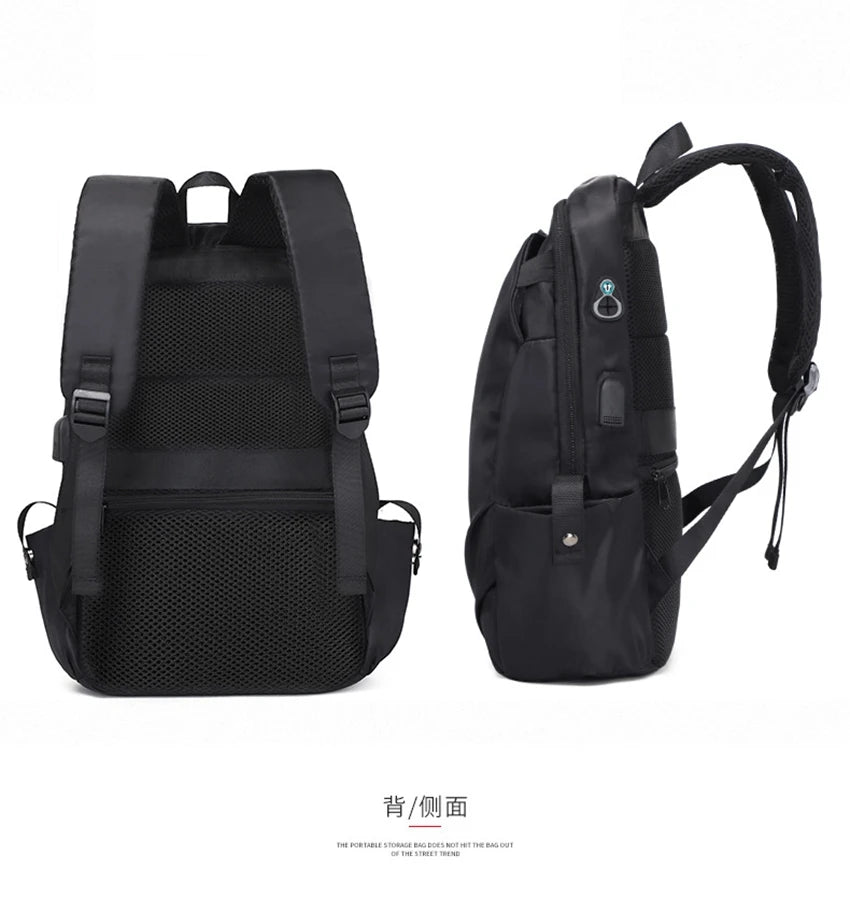 Cute Waterproof Men's Business Laptop Backpack with Cat Print