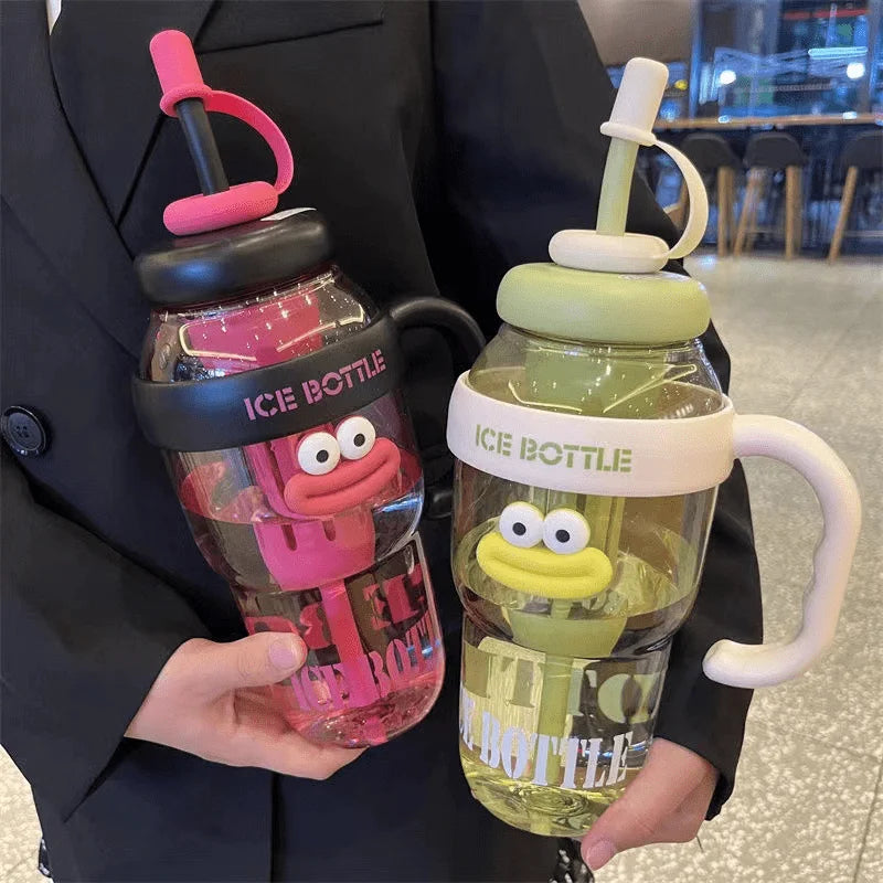 Stylish Large-Capacity Sports Water Bottle with Straw | Portable & Durable