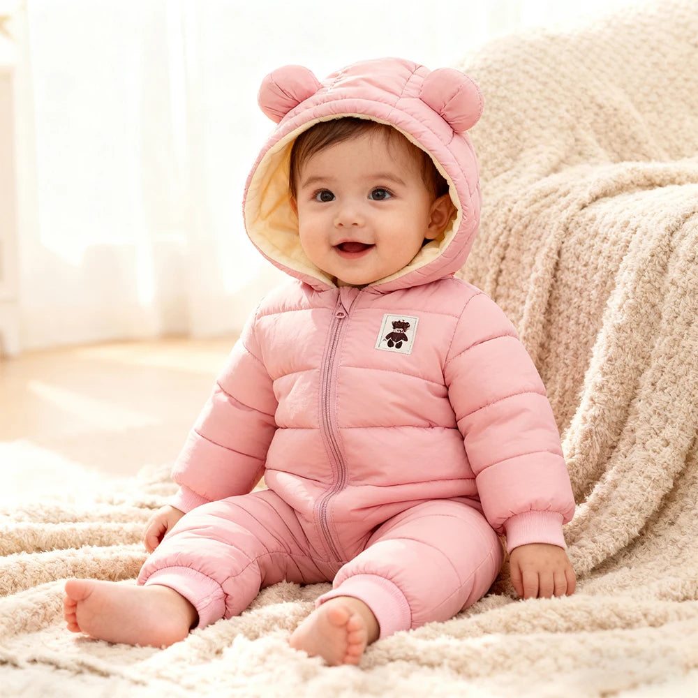 Warm and Stylish Baby Jumpsuits | Cozy Hooded Rompers for Winter