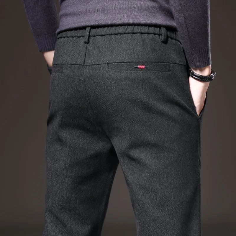 Thick Men's Casual Pants for Autumn Winter | Stylish Comfort