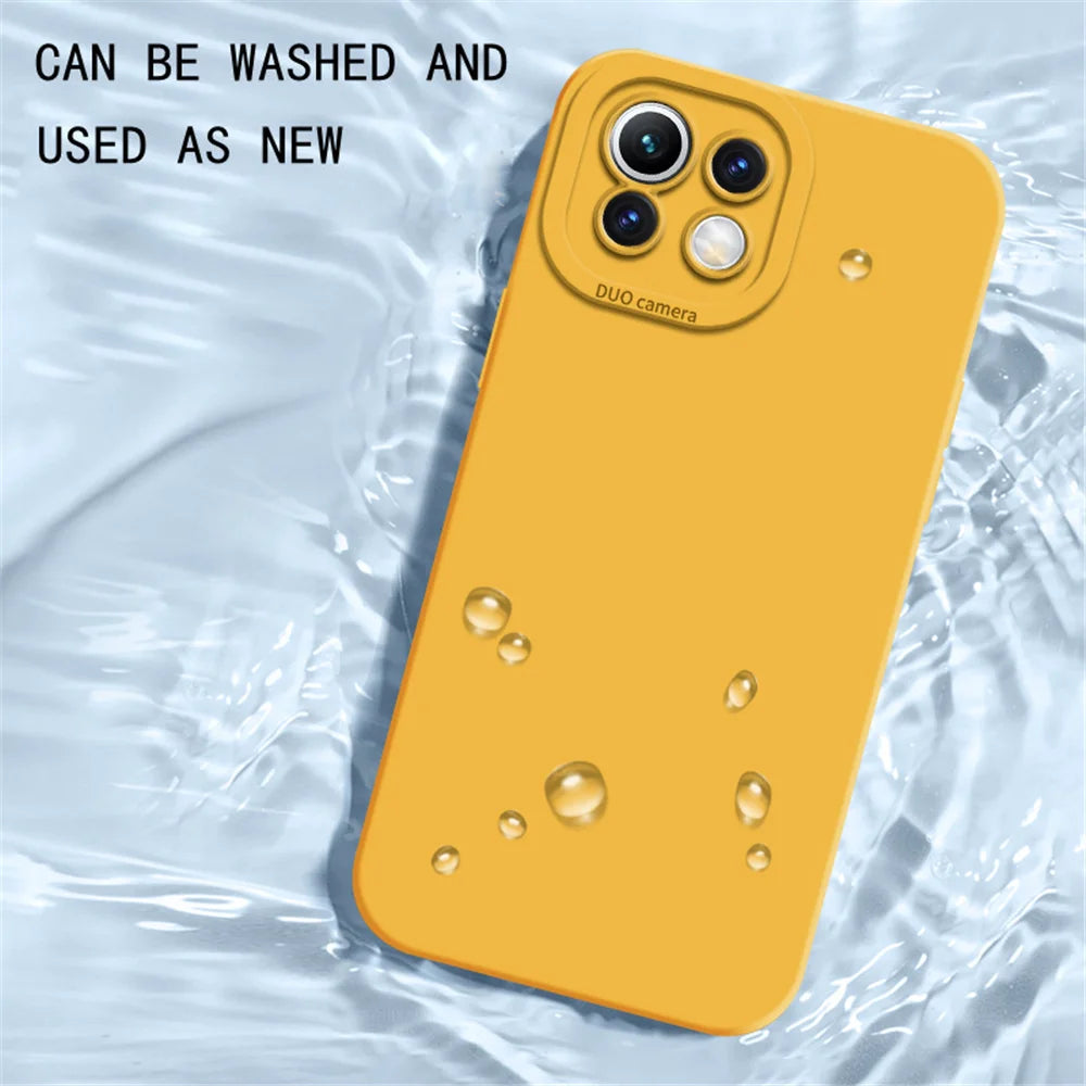 Fashion Lens Protection Phone Case for Xiaomi 17 Pro Max 12 13 13T 14 15 Pro Square Candy Built-in Fluff Shockproof Soft Cover