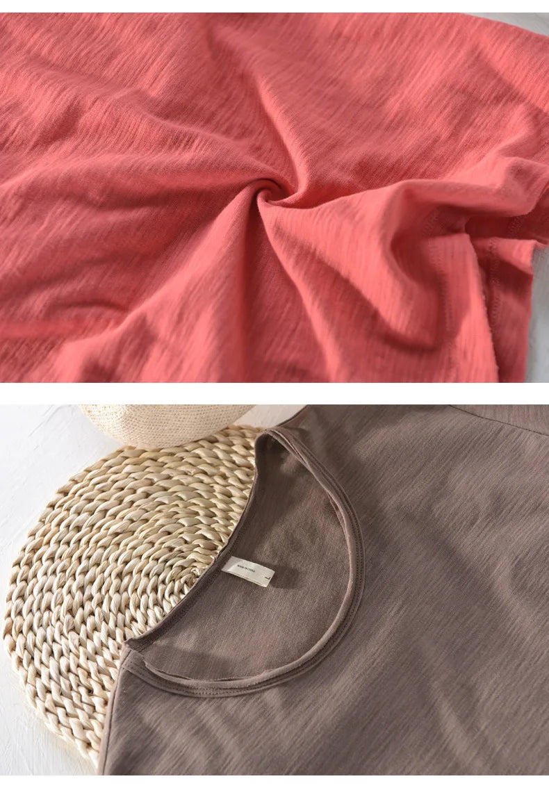 Men's Retro Raw Edge T-Shirt | Lightweight & Breathable Casual Top
