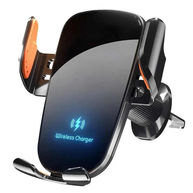 Wireless Car Charger with Fast Charge & Clamping Holder