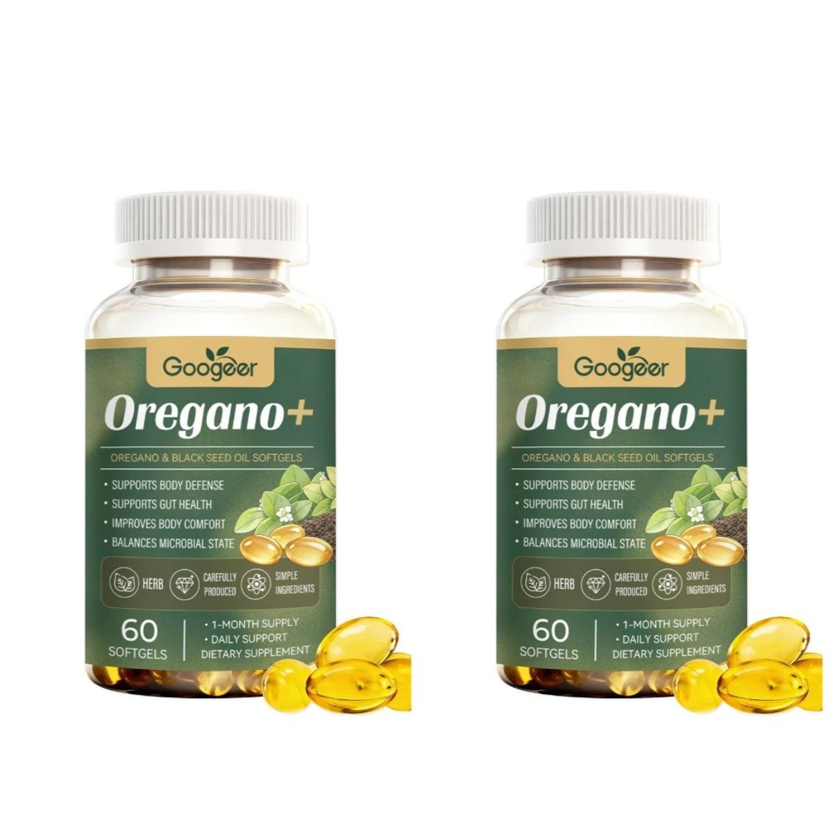 Oregano & Black Seed Oil Softgels | Gut Health Support Formula