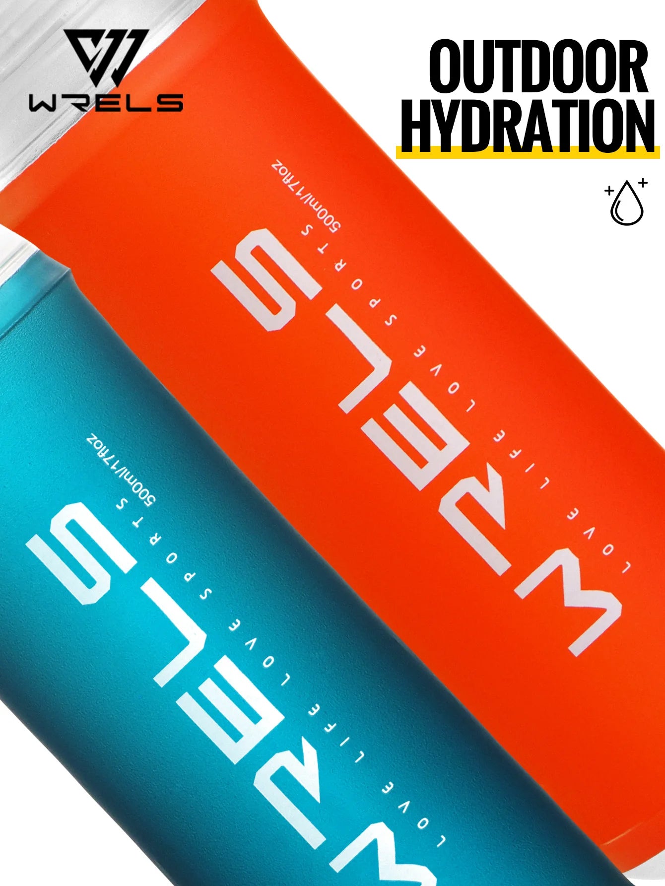 500ML Collapsible Sports Water Bottle | BPA-Free Soft Flask