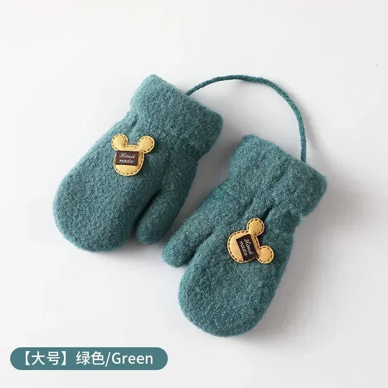 Warm Winter Mittens for Kids | Plush Mohair Gloves for Girls & Boys