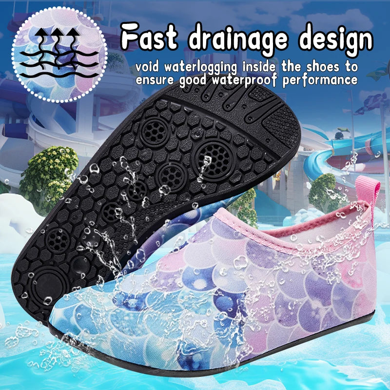 Kids Quick-Drying Aqua Beach Shoes | Lightweight Swim Footwear