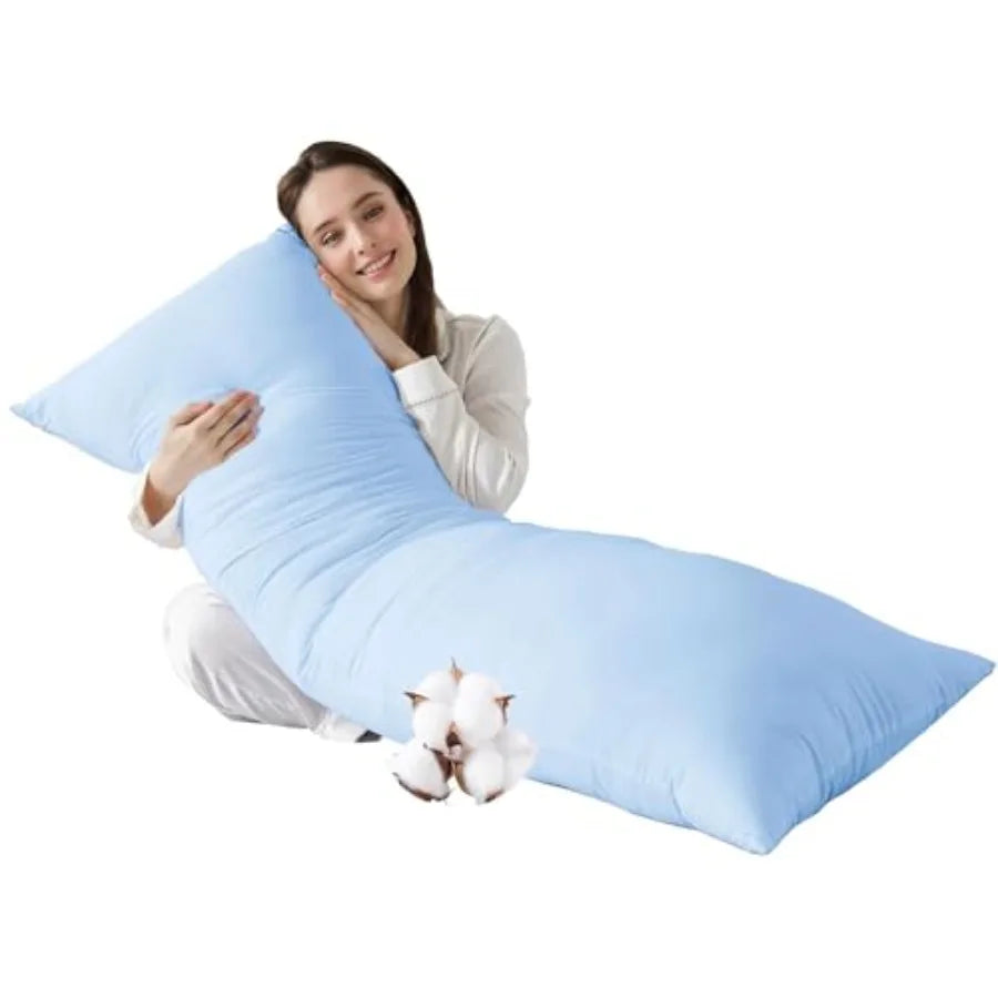 Cooling Cotton Body Pillow Insert | Soft Full Body Pillow for Comfort