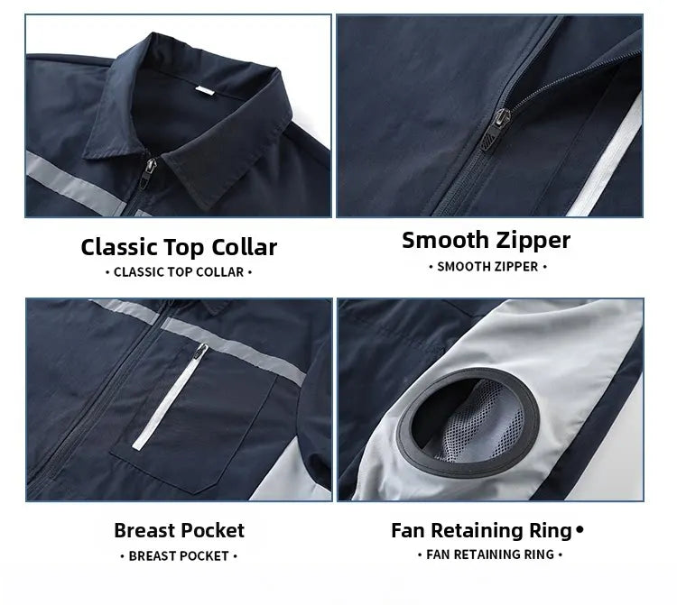 Smart Cooling Jacket for Men | Breathable Air Conditioning Apparel