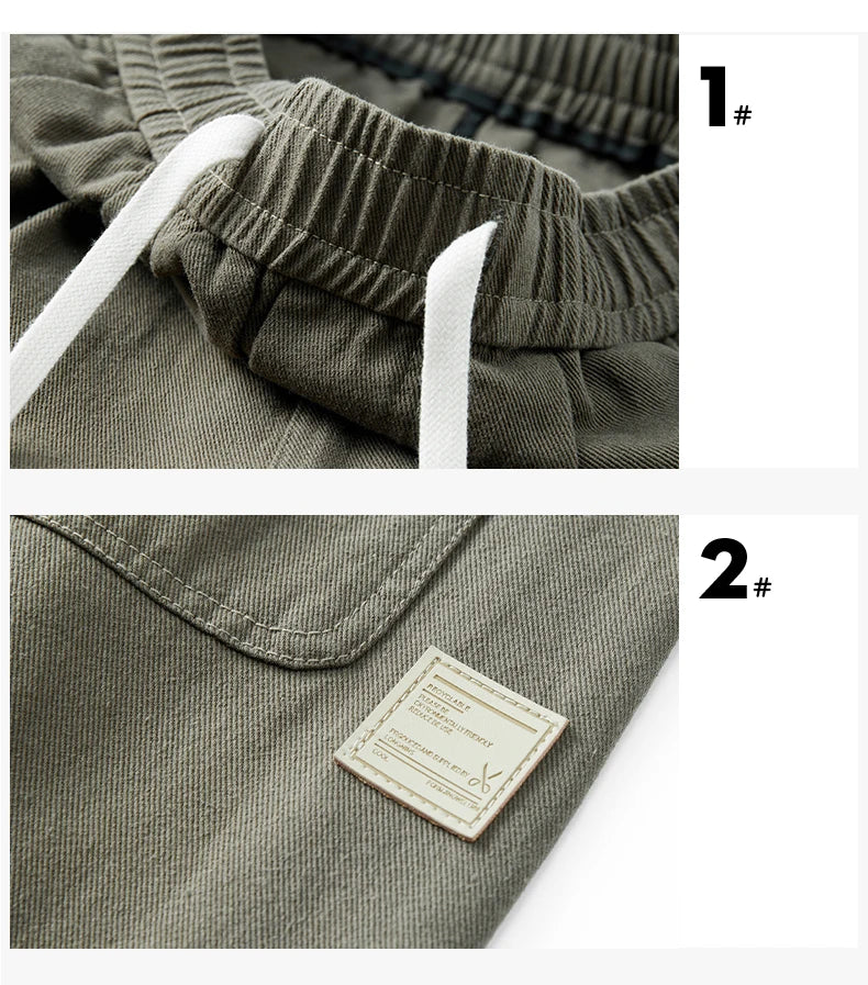 Comfortable Loose Men's Trousers | 100% Cotton Khaki Pants